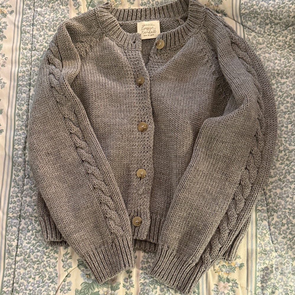 Loeffler Randall Heather Gray Knit Cardigan